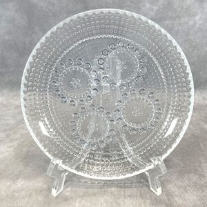 Riihimaen Lasi Nanny Still Grapponia Clear Glass Dessert Plates 5.75 in Set of 5
